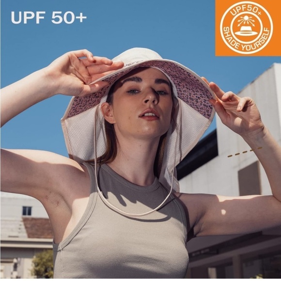 NWT Sun Hats Foldable Wide Brim Boonie Hat Adjustable UV Protection Fishing - Picture 6 of 7